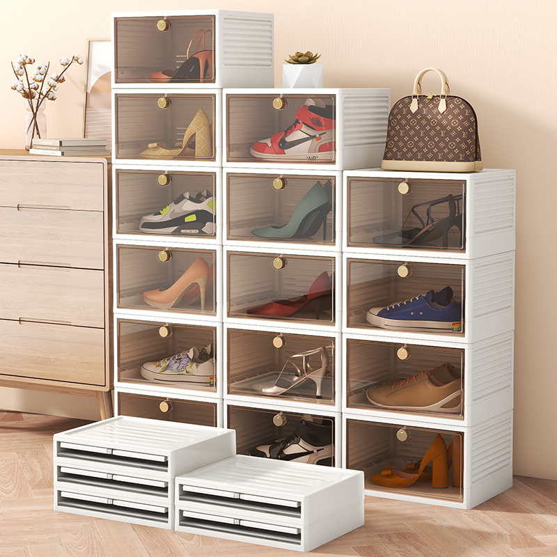 Shoe Box Display - Large Size Shoe Storage Box Closet