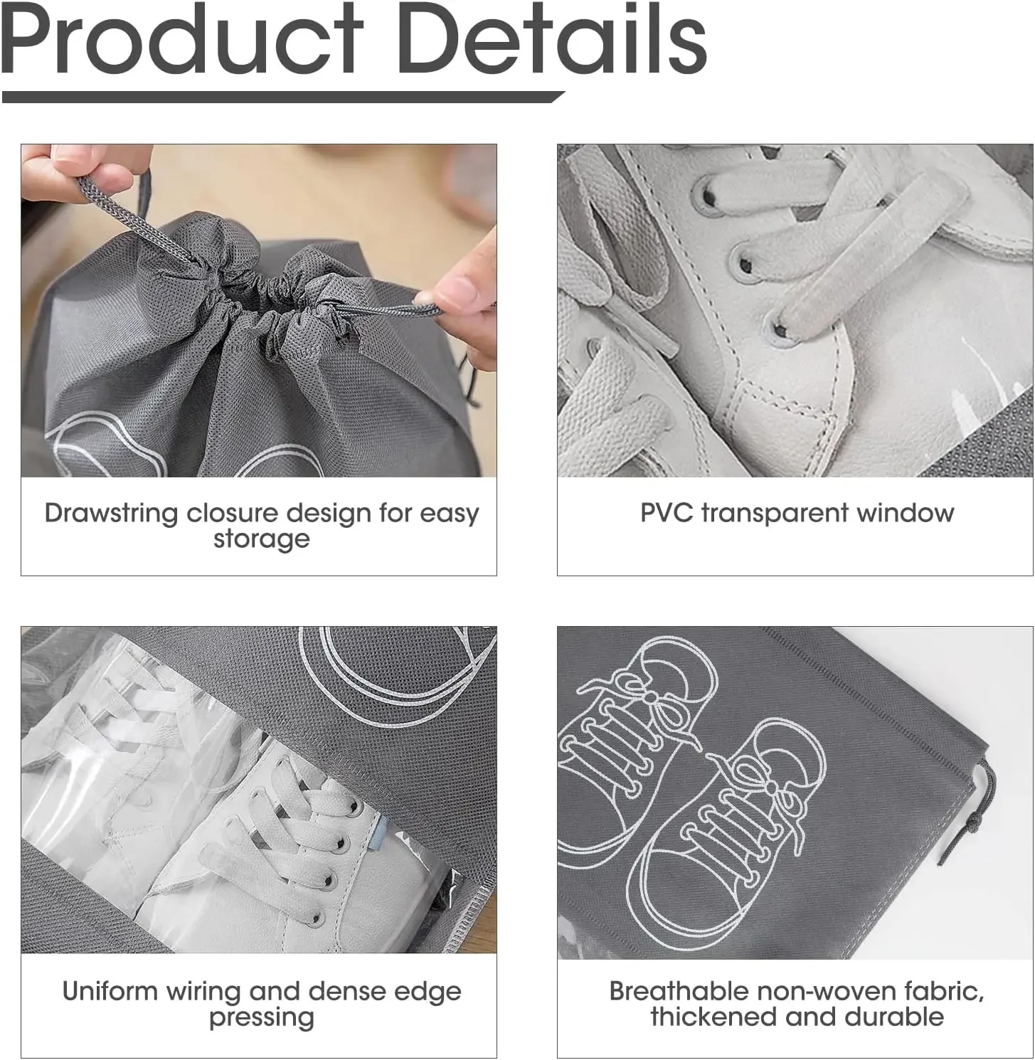 10PCS Non Woven Shoe Storage B - Shoe Bag Dust recension och pris