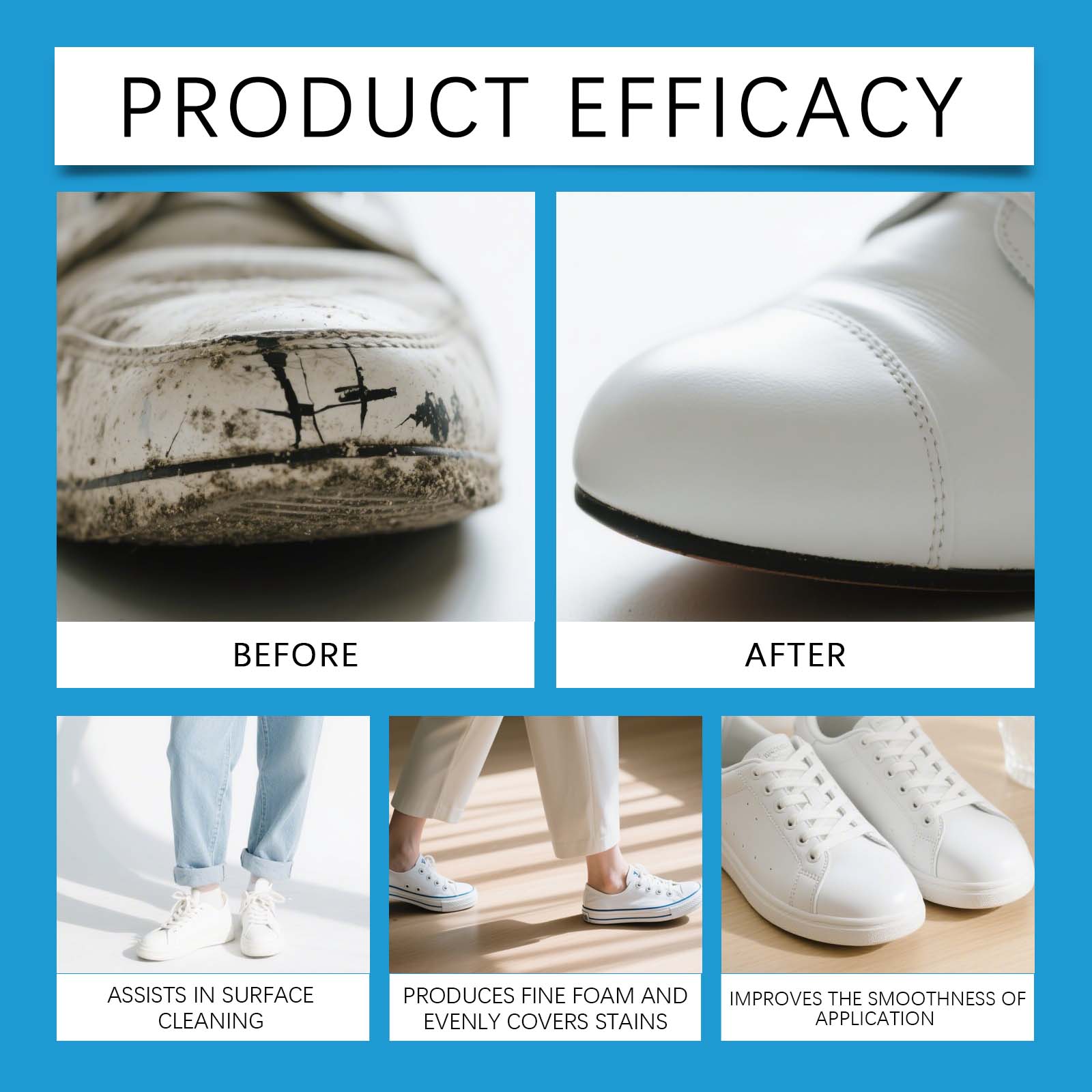 White Shoe Cleaner Cream Sneak - Sneaker Cleaning Kit recension och pris