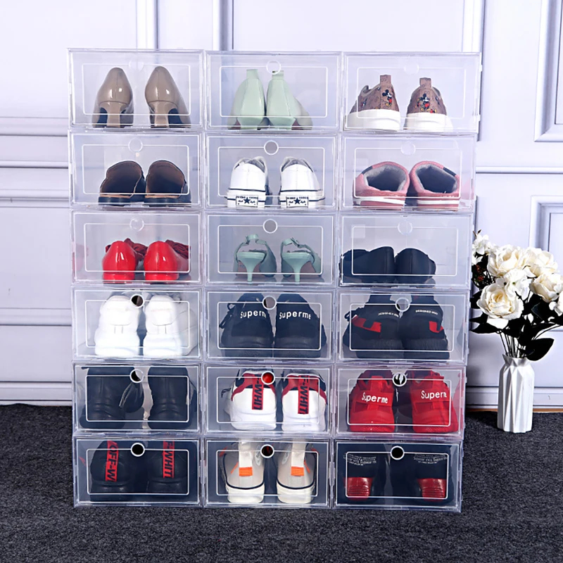 6 Pcs Transparent Shoe Storage - Shoe Box Display recension och pris