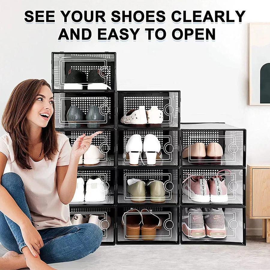 12/24/36 Pcs Extra Large Clear - Shoe Box Display recension och pris
